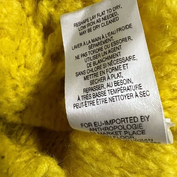SLEEPING ON SNOW ANTHROPOLOGIE‎ YELLOW SWEATER SIZE S - Picture 6 of 8